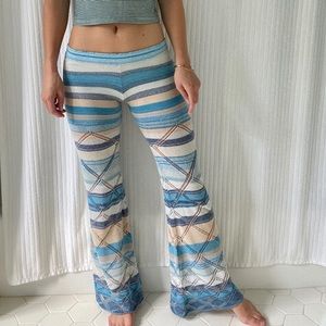 Goddis low-rise knit flare pants